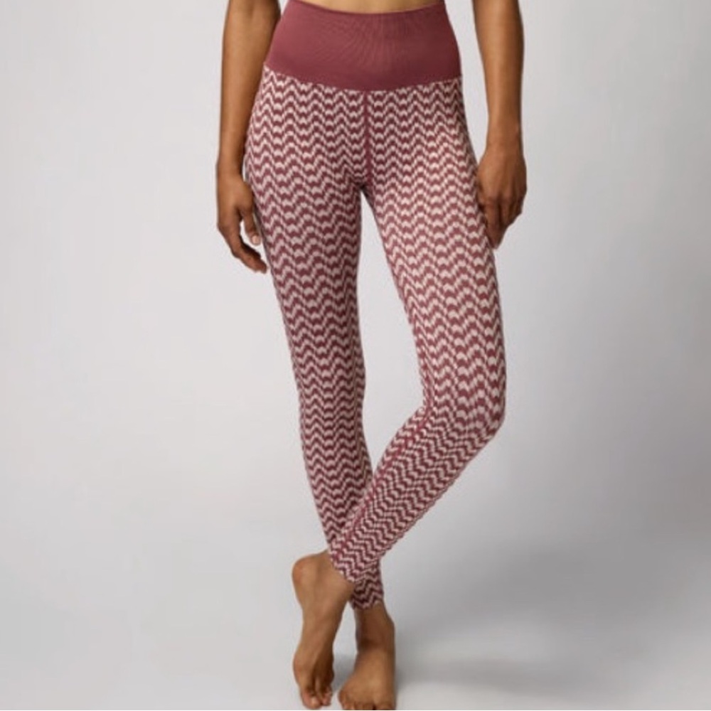 Spiritual Gangster Jacquard seamless 7/8 leggings mauve blush Geometric XS/S
